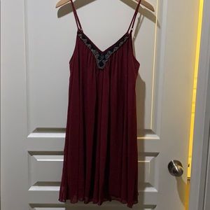 Maroon mini dress